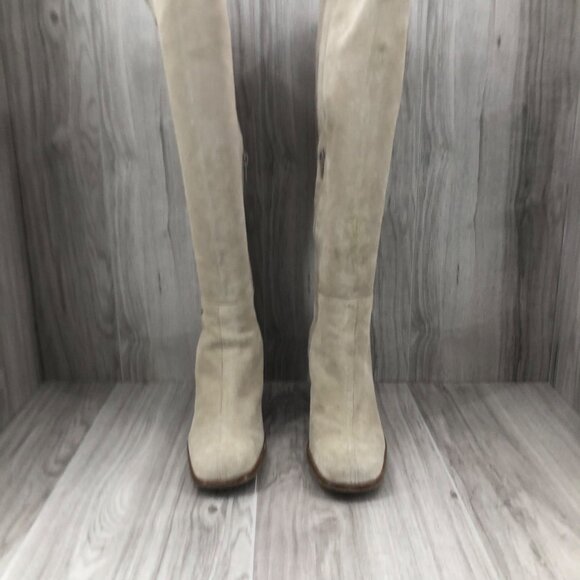 Nine West Boots Womens 7M Light Tan Pull On Knee High Boots - Picture 7 of 15